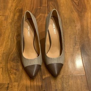 Nine West Size 7 3 Inch Brown Heel
